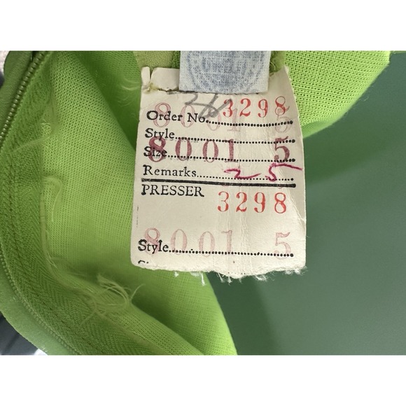 Vtg 60s Saks Fifth Avenue Lime Green Sequin MOD RETRO MAD MEN Dress Sz: S - Picture 9 of 11